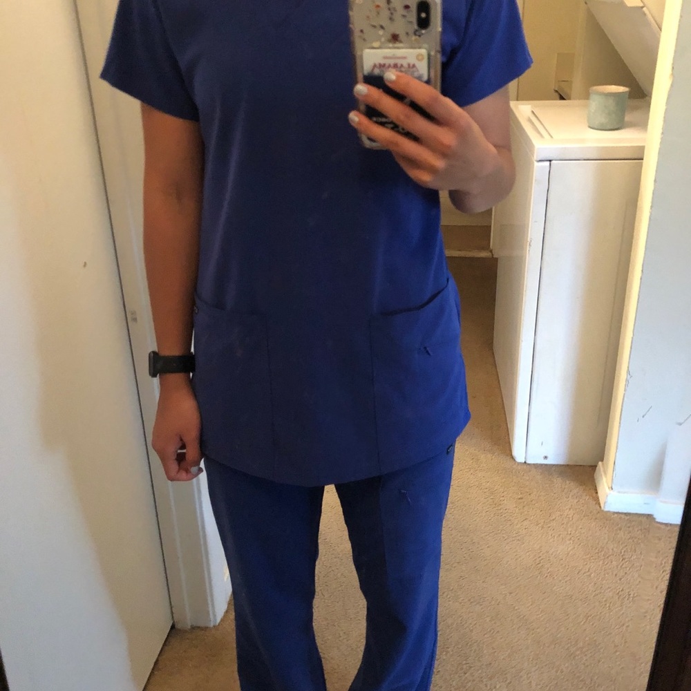 Galaxy Blue Jockey Scrubs Set